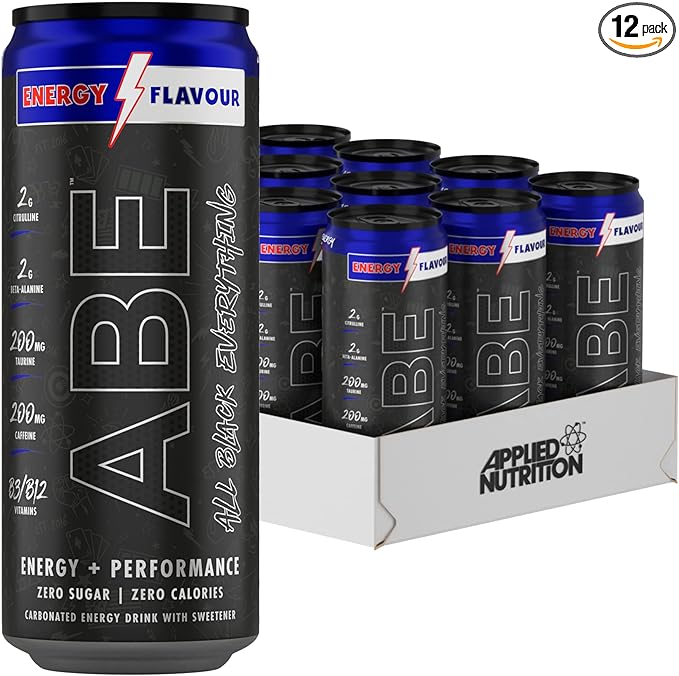 Applied Nutrition ABE (All Black Everything) Carbonated Can 12x330ml Energy