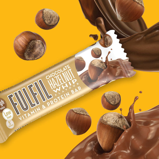 Fulfil Nutrition Vitamin & Protein Bar 15x55g Hazelnut Whip Best Value Snack Food Bar at MYSUPPLEMENTSHOP.co.uk