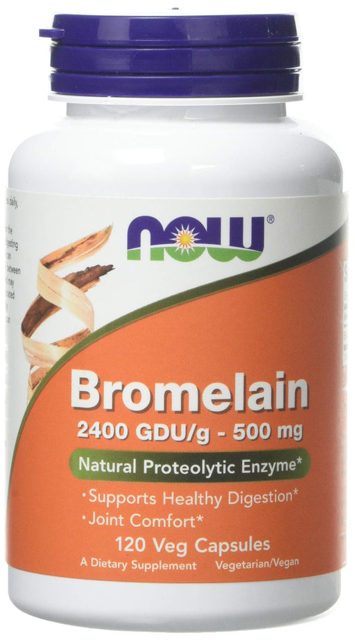 NOW Foods Bromelain, 500mg - 120 vcaps | High-Quality Joint Support | MySupplementShop.co.uk
