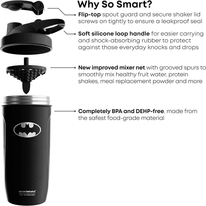 Smartshake Reforce Stainless Steel Shaker DC Comics