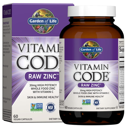 Garden of Life Vitamin Code Raw Zinc - 60 vegan caps | High-Quality Vitamins & Minerals | MySupplementShop.co.uk