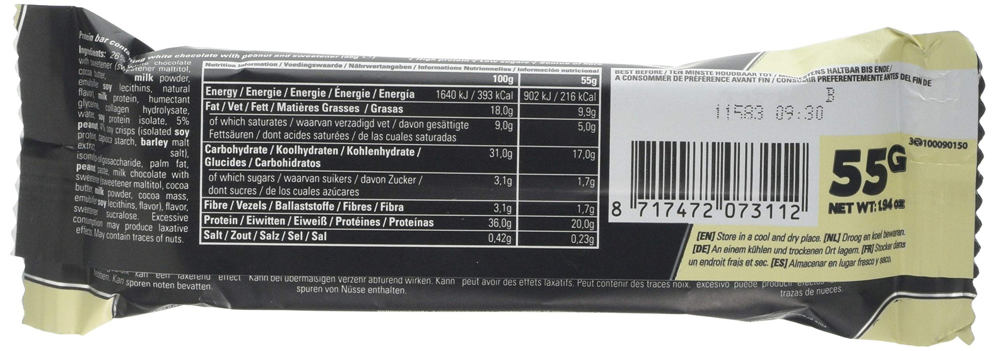 Stacker2 Europe Barbarian, White Chocolate Peanut - 15 x 55g | High-Quality Health Foods | MySupplementShop.co.uk