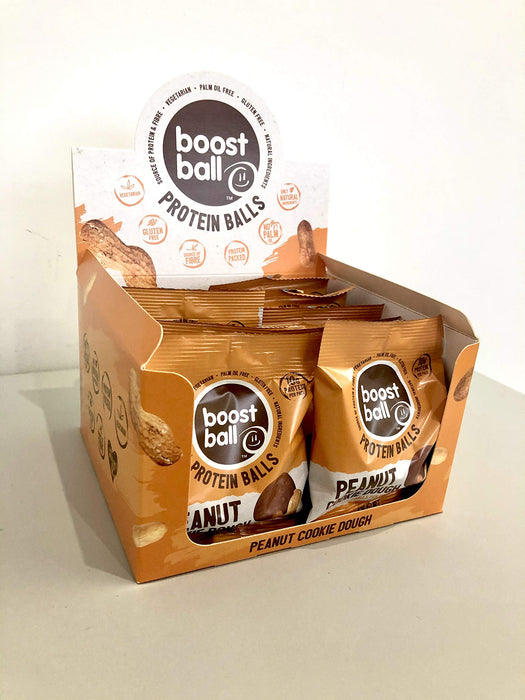 Boostball Protein Bites 12x40g Peanut Butter Cookie Dough at MySupplementShop.co.uk