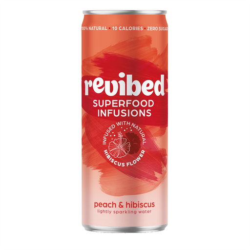 Revibed Superfood Infusions 12x250ml Hibiscus & Peach | Premium Food Cupboard at MySupplementShop.co.uk