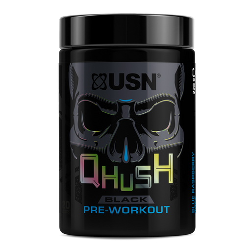 USN QHUSH Black 220g Blue Raspberry | Premium Pre Workout Energy at MySupplementShop.co.uk