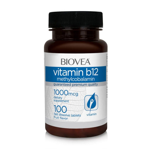 Biovea Vitamin B12 (Methylcobalamin) 1000mcg 100 Fast Dissolve Tablets | Premium Supplements at MYSUPPLEMENTSHOP