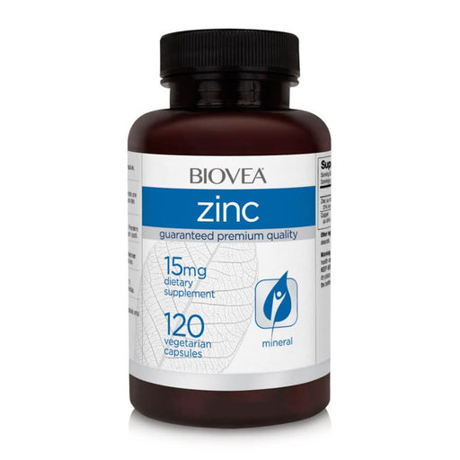 Biovea Zinc 15mg 120 Vegetarian Capsules | Premium Supplements at MYSUPPLEMENTSHOP.co.uk