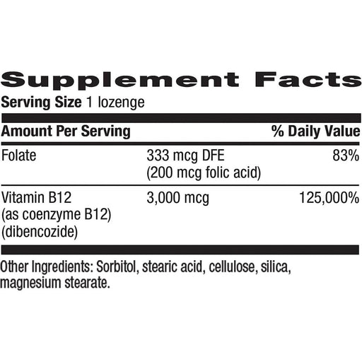 Country Life Active Vitamin B-12 Dibencozide 3,000mcg 60 Lozenges | Premium Supplements at MYSUPPLEMENTSHOP