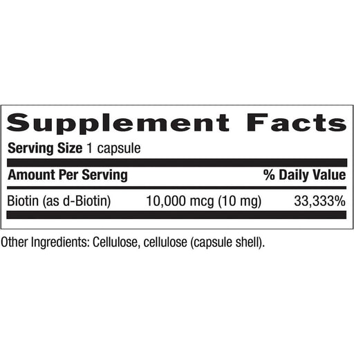 Country Life Biotin 10mg 120 Vegan Capsules | Premium Supplements at MYSUPPLEMENTSHOP