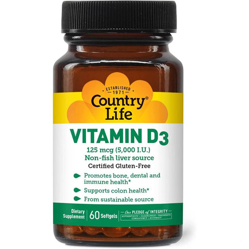 Country Life Vitamin D3 5000iu 60 Softgels | Premium Supplements at MYSUPPLEMENTSHOP