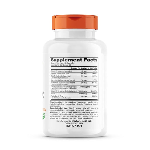 Doctor's Best Fully Active B Complex with Quatrefolic 30 Veggie Capsules | Premium Supplements at MYSUPPLEMENTSHOP
