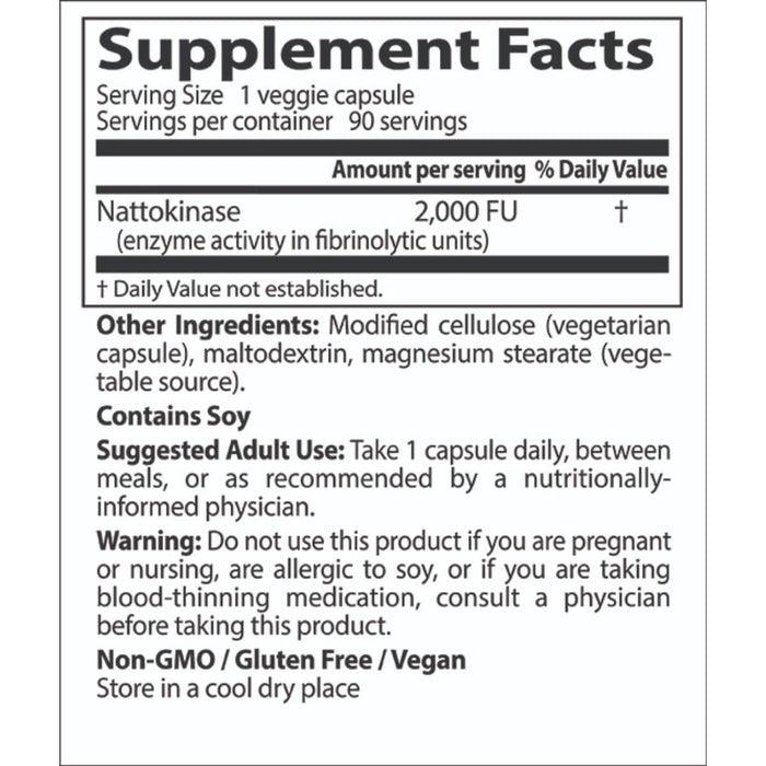 Doctor's Best Nattokinase 2,000 FUs 90 Veggie Capsules | Premium Supplements at MYSUPPLEMENTSHOP