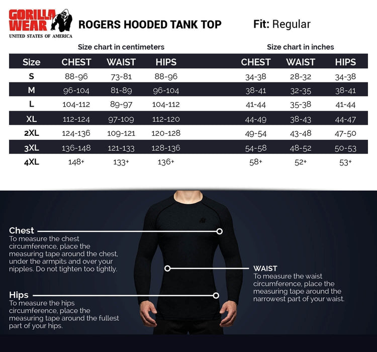 Gorilla Wear Rogers Hooded Tank Top - Black
