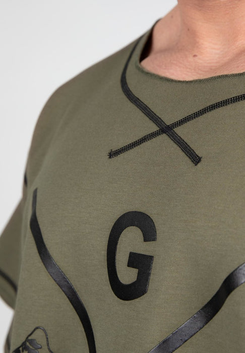 Gorilla Wear Sheldon Work Out Top - Army Green