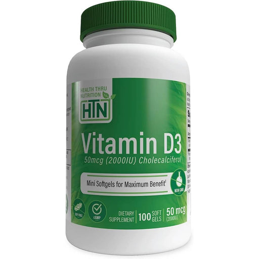 Health Thru Nutrition Vitamin D3 2,000iu (50mcg) 100 Softgels | Premium Supplements at MYSUPPLEMENTSHOP