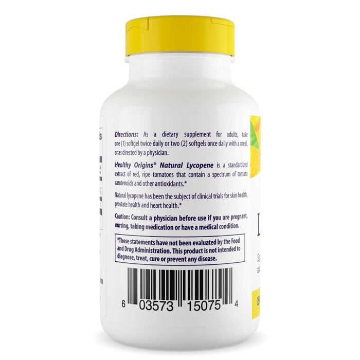 Healthy Origins Lycopene 15mg 180 Softgels | Premium Supplements at MYSUPPLEMENTSHOP