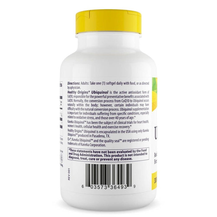 Healthy Origins Ubiquinol 300mg 60 Softgels | Premium Supplements at MYSUPPLEMENTSHOP