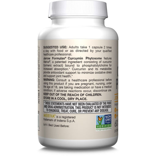 Jarrow Formulas Curcumin Phytosome 500mg 60 Veggie Capsules | Premium Supplements at MYSUPPLEMENTSHOP