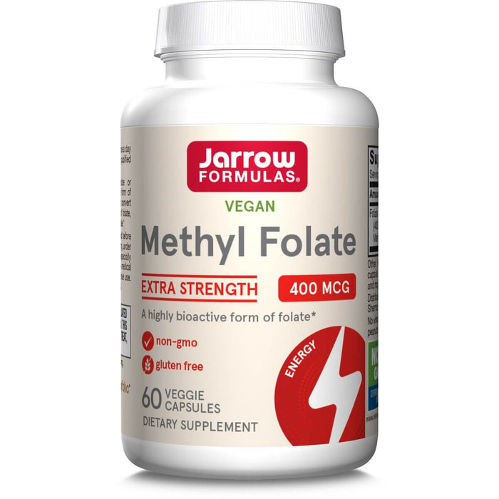 Jarrow Formulas Methyl Folate 400mcg 60 Veggie Capsules | Premium Supplements at MYSUPPLEMENTSHOP