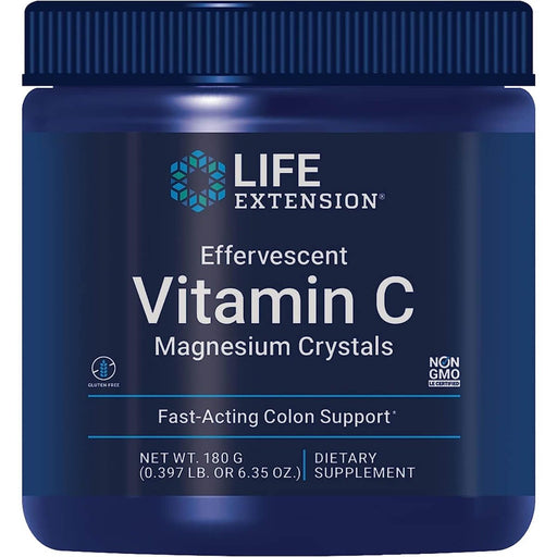 Life Extension Effervescent Vitamin C Magnesium Crystals 180 grams | Premium Supplements at MYSUPPLEMENTSHOP