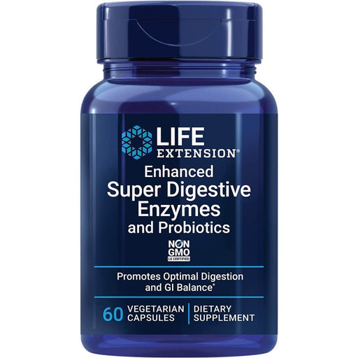 Life Extension Enhanced Super Digestive Enzymes and Probiotics 60 Vegetarian Capsules | Premium Supplements at MYSUPPLEMENTSHOP