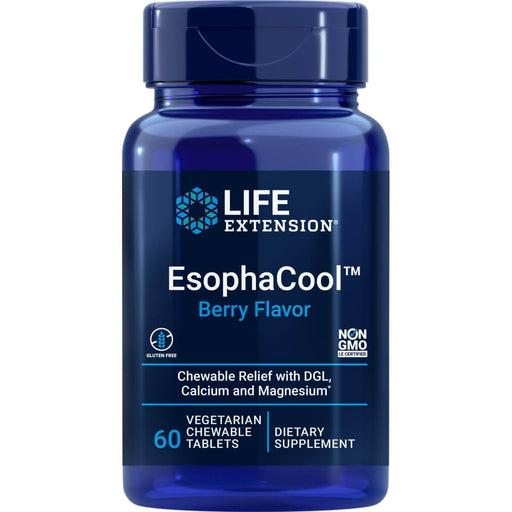 Life Extension EsophaCool 60 Chewable Berry Tablets | Premium Supplements at MYSUPPLEMENTSHOP