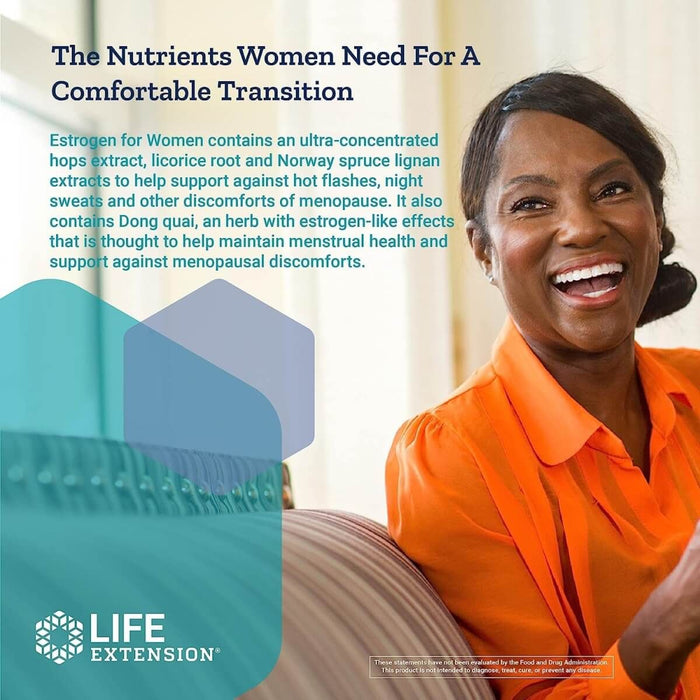 Life Extension Estrogen For Women 30 Vegetarian Tablets | Premium Supplements at MYSUPPLEMENTSHOP