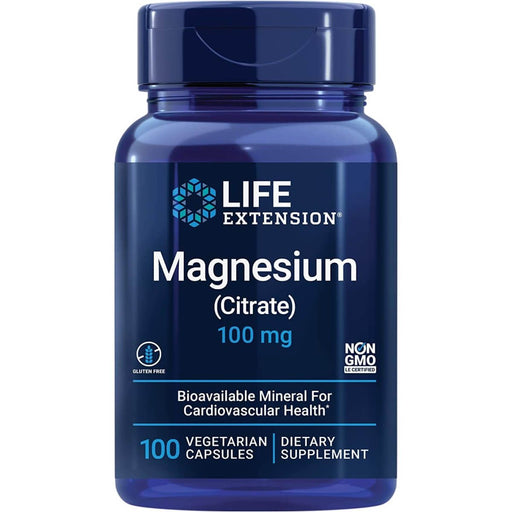Life Extension Magnesium (Citrate) 100 mg 100 Vegetarian Capsules | Premium Supplements at MYSUPPLEMENTSHOP