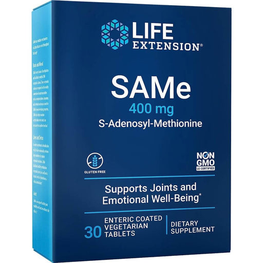 Life Extension SAMe 400 mg 30 enteric-coated Vegetarian Tablets | Premium Supplements at MYSUPPLEMENTSHOP