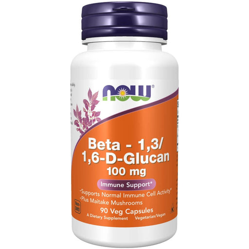 NOW Foods Beta 1,3/1,6- D-Glucan 100 mg 90 Veg Capsules | Premium Supplements at MYSUPPLEMENTSHOP