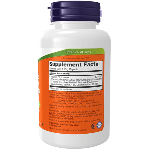 NOW Foods Turmeric Curcumin Phytosome 60 Veg Capsules | Premium Supplements at MYSUPPLEMENTSHOP