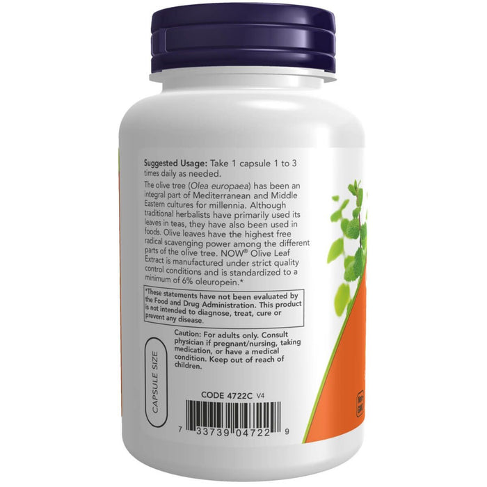 NOW Foods Olive Leaf Extract 500 mg 120 Veg Capsules | Premium Supplements at MYSUPPLEMENTSHOP