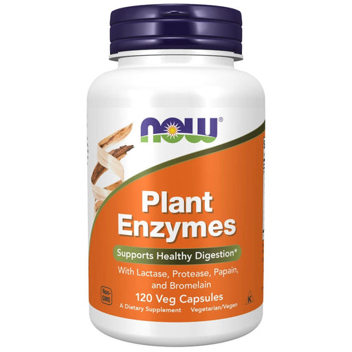 NOW Foods Plant Enzymes 120 Veg Capsules | Premium Supplements at MYSUPPLEMENTSHOP