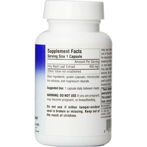 Planetary Herbals Holy Basil Extract 450mg 120 Capsules | Premium Supplements at MYSUPPLEMENTSHOP