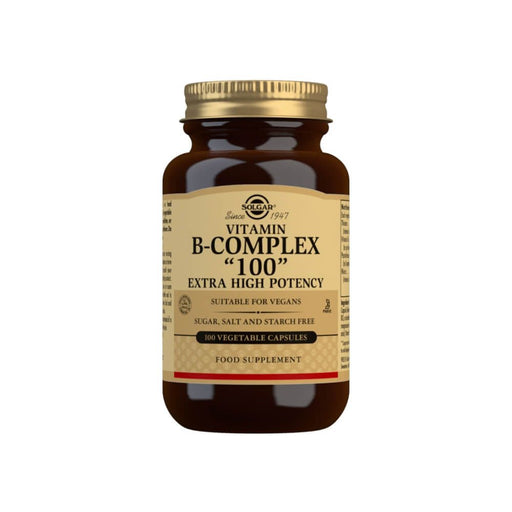 Solgar Vitamin B-Complex 100 Extra High Potency Vegetable Capsules Pack of 100 at MySupplementShop.co.uk