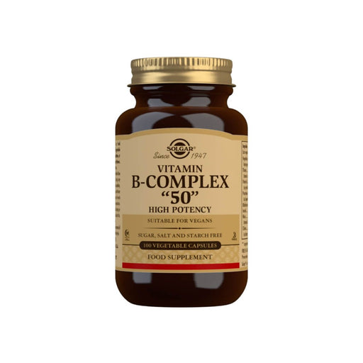Solgar Vitamin B-Complex 50 High Potency Vegetable Capsules Pack of 100 at MySupplementShop.co.uk