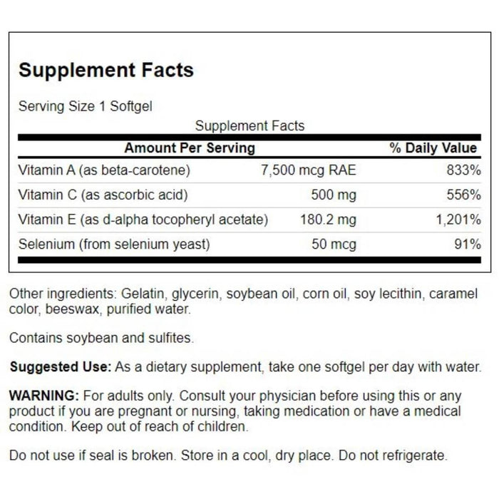 Swanson ACES - Vitamins A, C, E and Selenium 60 Softgels