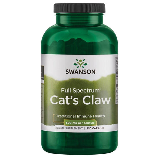 Swanson Full Spectrum Cat's Claw 500mg 250 Capsules | Premium Supplements at MYSUPPLEMENTSHOP