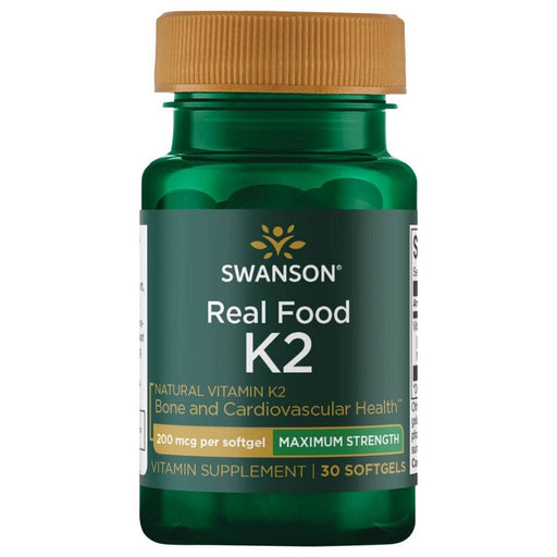 Swanson Maximum Strength, Real Food Vitamin K2, 200mcg 30 Softgels at MySupplementShop.co.uk