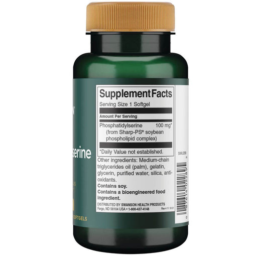 Swanson Phosphatidylserine 100 mg 90 Softgels | Premium Supplements at MYSUPPLEMENTSHOP