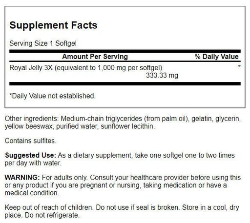 Swanson Royal Jelly 333.33 mg 100 Softgels at MySupplementShop.co.uk