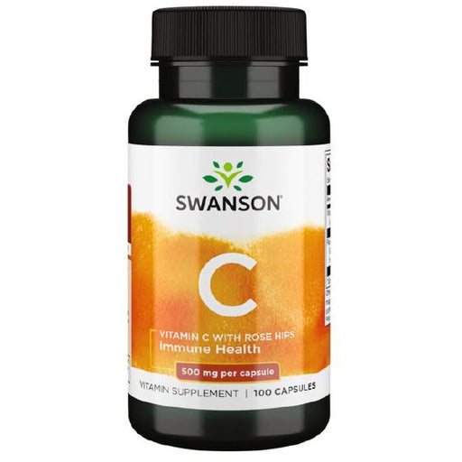 Swanson Vitamin C with Rose Hips 500 mg 100 Capsules at MySupplementShop.co.uk