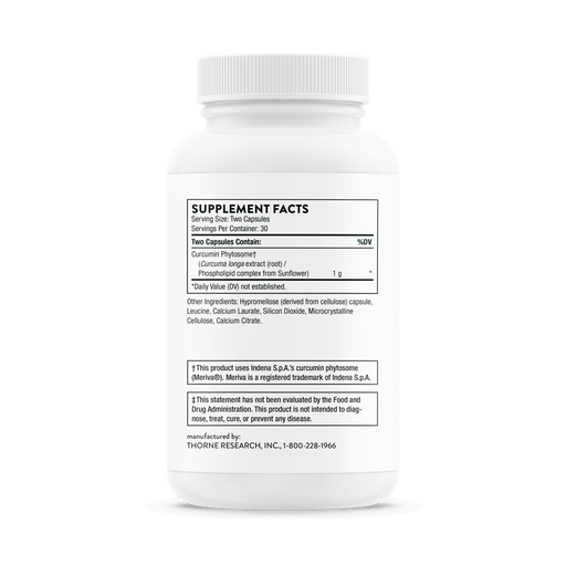 Thorne Research Curcumin Phytosome 500mg 60 Capsules | Premium Supplements at MYSUPPLEMENTSHOP