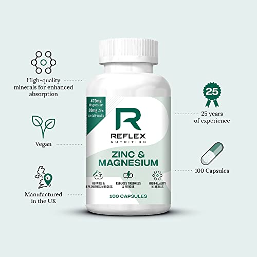 HIGH5 Reflex Nutrition Zinc & Magnesium 100 Caps N/A | High-Quality Vitamins & Minerals | MySupplementShop.co.uk