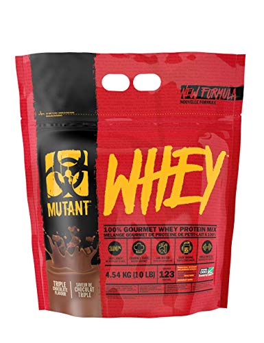 Mutant Whey - 100% Whey Protein Powder Gourmet Taste 22g of Protein 10.4 g EAAs 5 g BCAAs Fast Absorbing Easy Digestin - 4.54 kg - Triple Chocolate | High-Quality Whey Proteins | MySupplementShop.co.uk