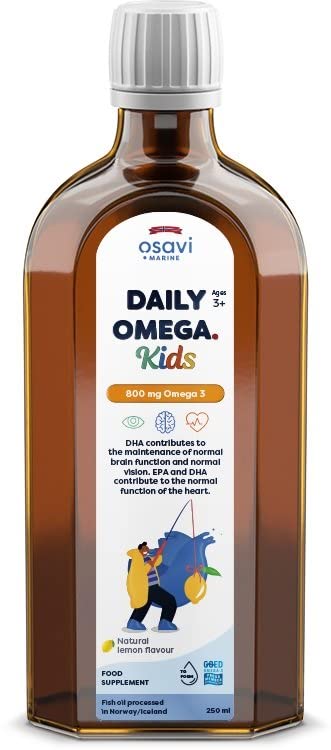 Osavi Daily Omega Kids, 800mg Omega 3 (Natural Lemon) - 250 ml. | High-Quality Omega-3 | MySupplementShop.co.uk