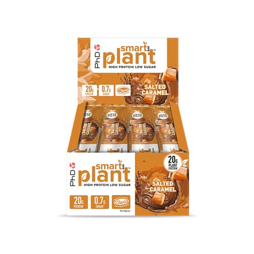 PhD Smart Bar Plant Vegan Protein bar Salted Caramel-12 Bars | High-Quality Protein Bars | MySupplementShop.co.uk
