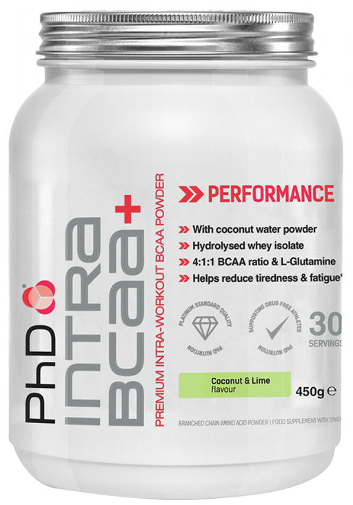 PhD Intra BCAA+, Coconut & Lime - 450 grams | High-Quality Amino Acids and BCAAs | MySupplementShop.co.uk