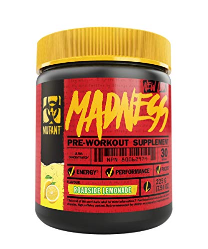 MUTANT Madness | Original Mutant Pre-Workout Powder| High-Intensity Workouts}| 30 Serving | 225 g (.83 lb) | Roadside Lemonade | High-Quality Pre & Post Workout | MySupplementShop.co.uk