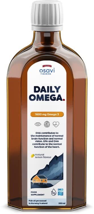 Osavi Daily Omega, 1600mg Omega 3 (Natural Lemon) - 250 ml. | High-Quality Omega-3 | MySupplementShop.co.uk